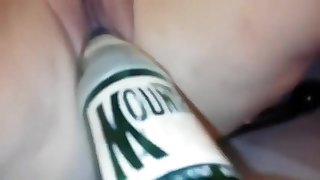 Fucking ex wife with 12oz glass bottle
